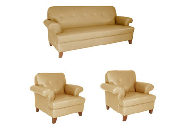 DR 2539 Sand Sofa and Two Chairs